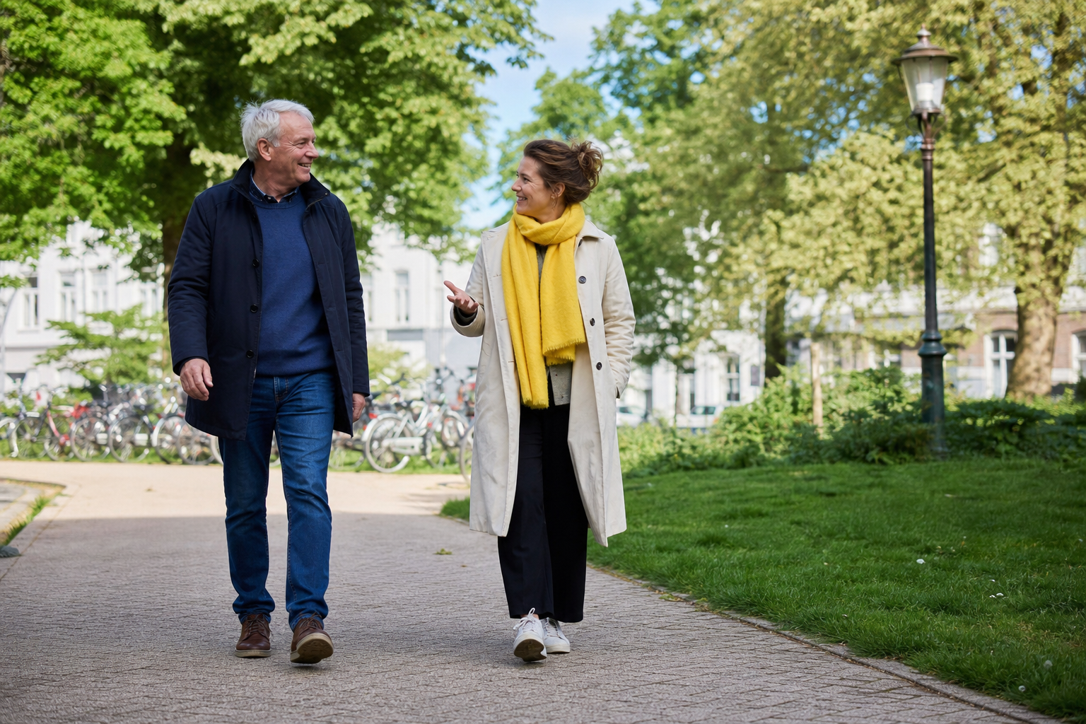 Rustige illustratie bij wandelen met een plan dat je ook op drukke dagen volhoudt
